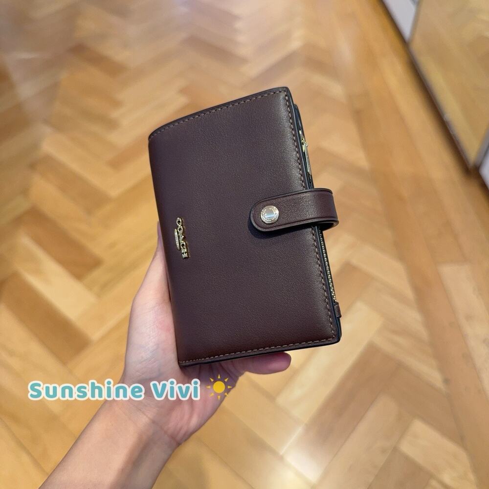 NWT Coach 2-In-1 Wallet Natural grain nappa leather Maple CFK09